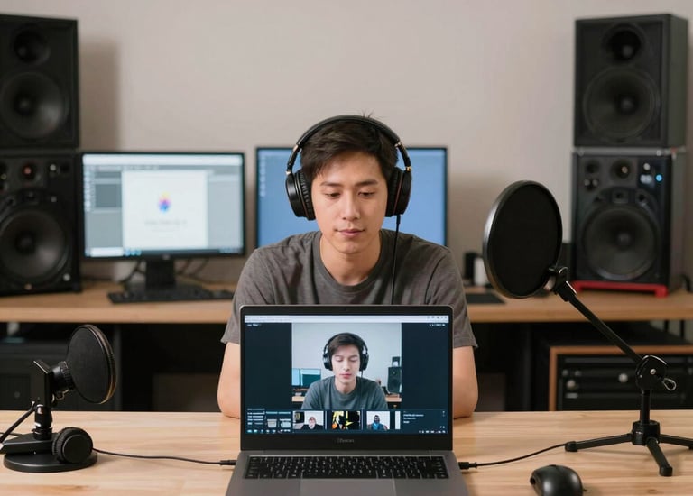 Branded merchandise displayed on a wooden table with natural lighting.