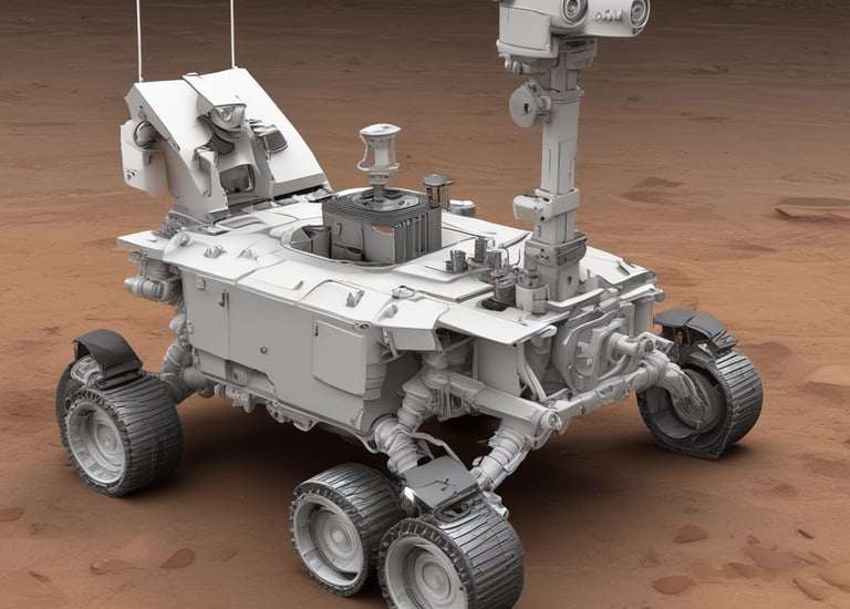 3D model rendering of an innovative robotic arm.