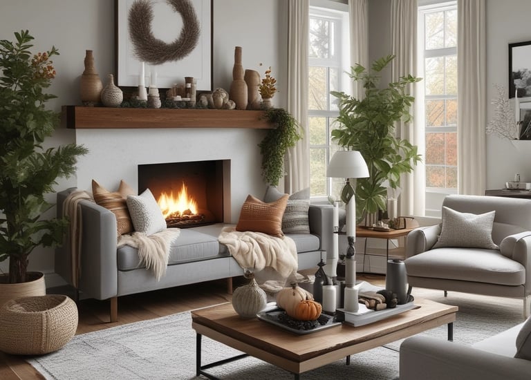 A cozy modern living room with stylish décor.