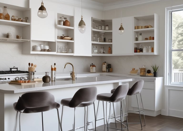 A bright and airy kitchen with modern updates.