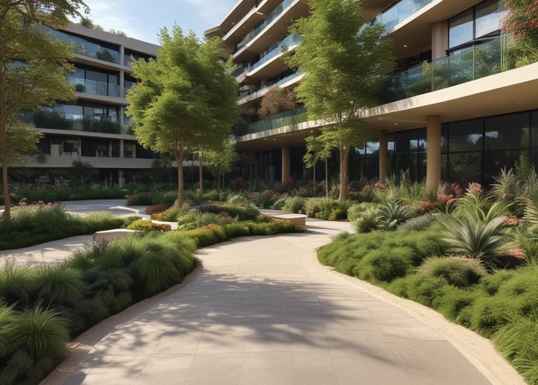 Children playing in a safe, landscaped park within the Sobha Rivana community