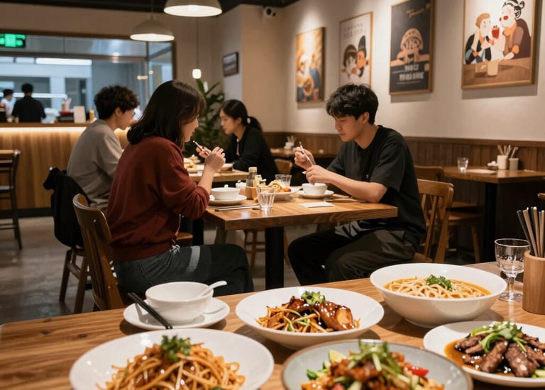 Screenshot of a sleek restaurant website with digital menu and booking features