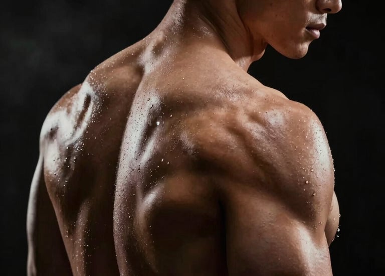 Seniors exercising together outdoors in a park.
