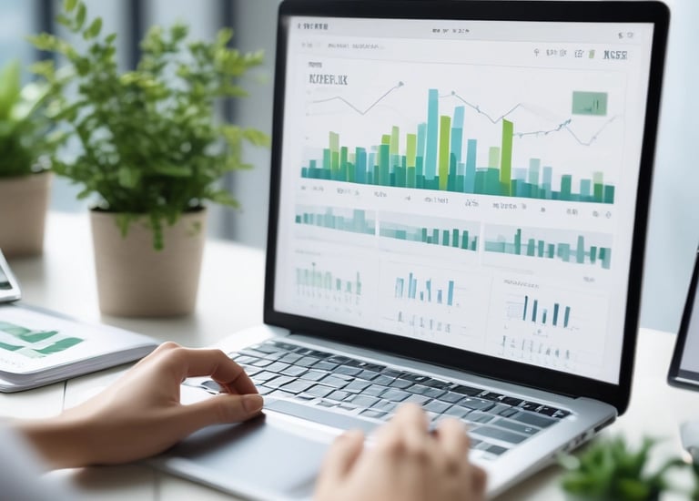 Dashboard screen showing real-time monitoring of business systems.