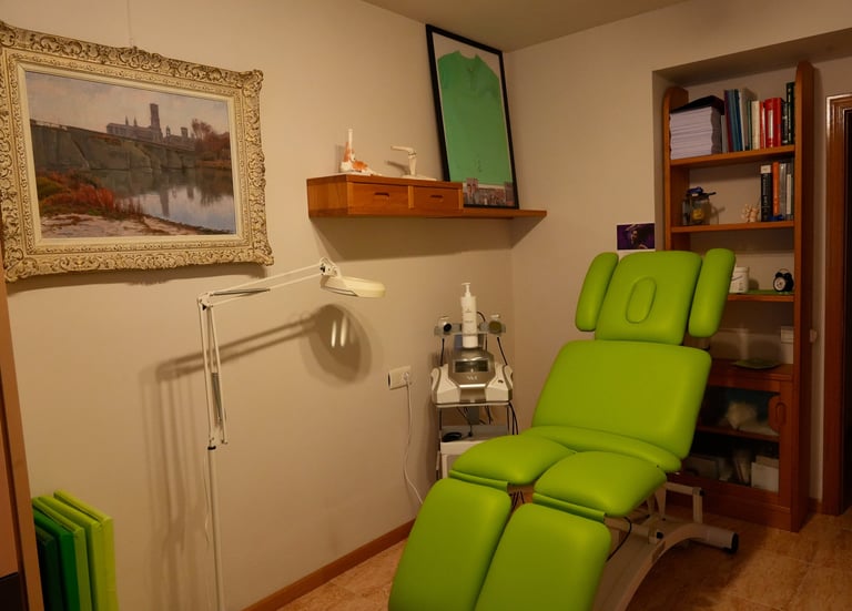 Sillón camilla para podología y fisioterapia