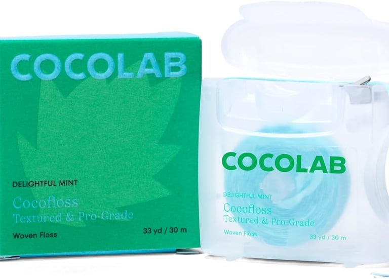 Cocolab dental floss that uses coconut oil