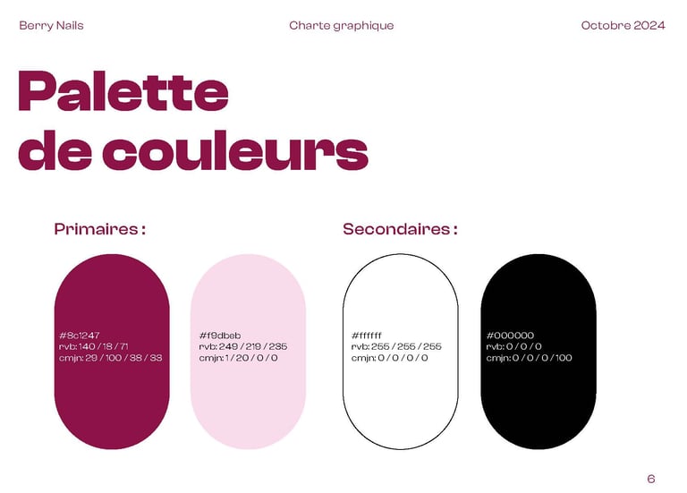 Code couleur Berry nails par Soleado studio - graphiste Liège