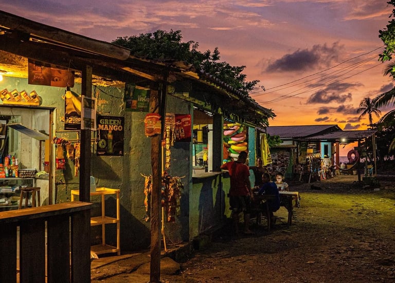 el zonte town at sunset