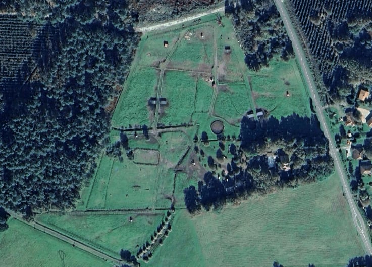 vue aérienne des Infrastructures des écuries