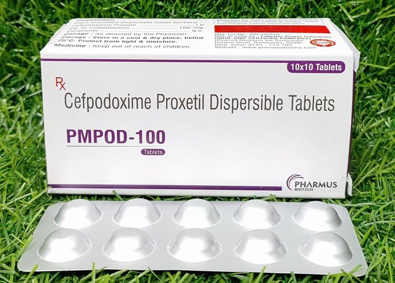 Cefpodoxime Proxetil Dispersible Tablets (PMPOD-100)