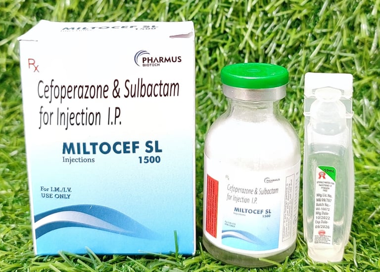 Cefoperazone & Sulbactam for Injection I.P. (MILTOCEF SL 1500)