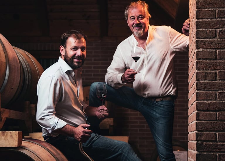 Natalino Fasoli e Matteo Fasoli di Fasoli Gino, azienda di vino biologico e vegano nel Veneto