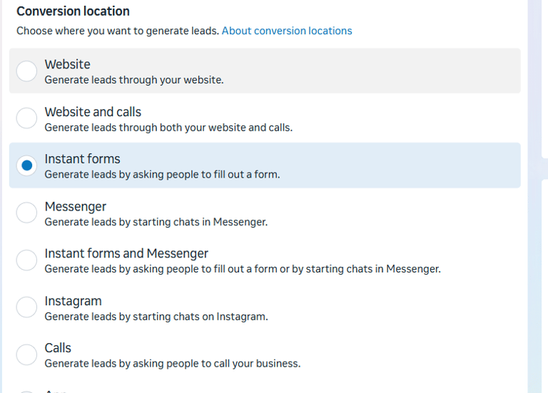 Conversion location