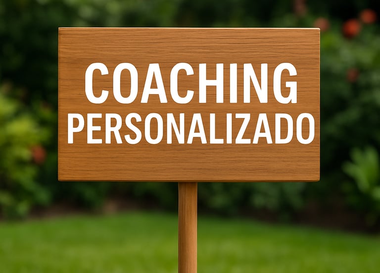 a sign that says coaching is a personalized business