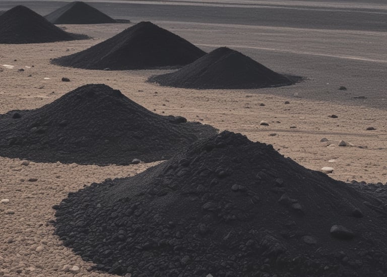 Farmers applying biochar to their crops in a sunny field.