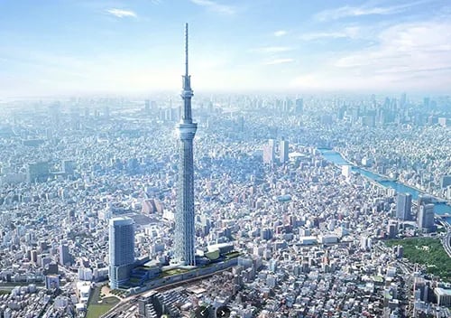 Tokyo Skytree – the tallest tower in the world. From Nakadaya Ryokan on foot: 2.3 km, about 30 minut