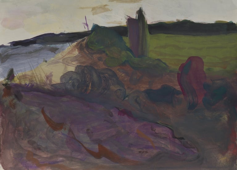 Landscape painting by Lina Mikuzyte