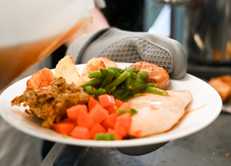 Fresh food prepared at Community Action Norwich