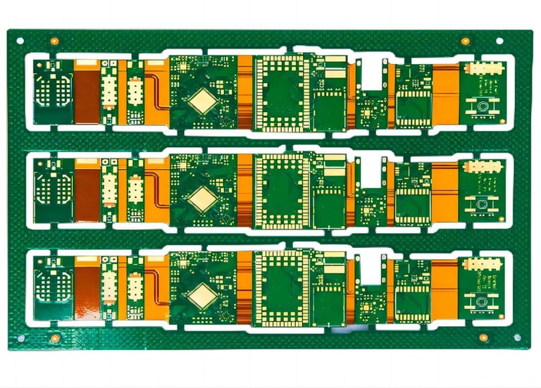 Explore Omini’s Rigid-Flex PCB applications for advanced, space-saving electronic solutions.