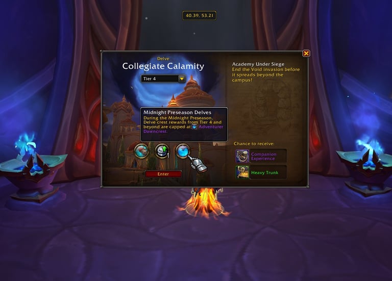 Delve, Collegiate Calamity, WoW, Midnight, Fastest way to level in Midnight, WoW Midnight Leveling, Delve XP Farm Midnight