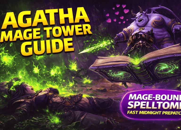 #WorldOfWarcraft #MageTower #AgathaGuide #WoWTransmog #FuryWarrior #FireMage #FeralDruid #GamingGuid