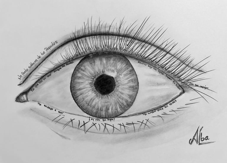 drawing of a eye