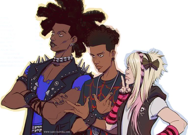 spider punk spider man spider gwen spider woman