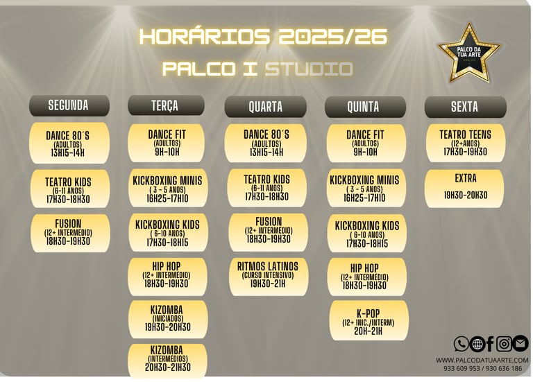 Horários Estúdio I