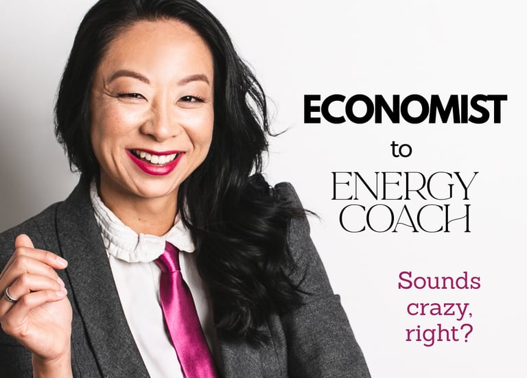 elisa choy economist to energy coach in professional suit