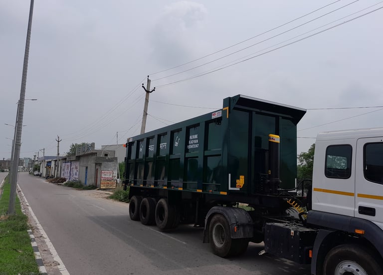 Heavy-duty Tip Trailer with reinforced chassis and hydraulic tipping system, built by MS Engineering