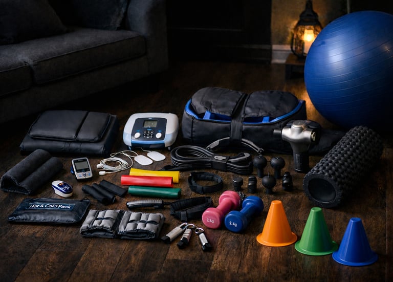 materiais de fisioterapia utilizados em domicilio