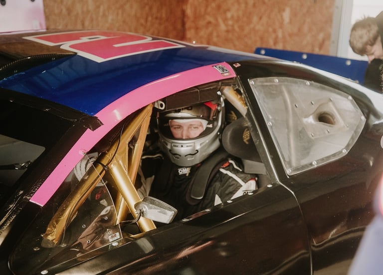 Jason friday sitting in a euro nascar