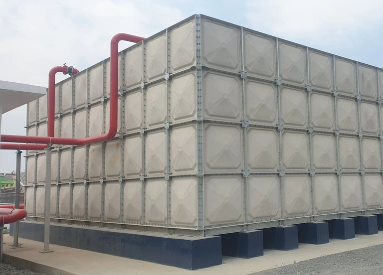 GRP water tank installation services in Qatar