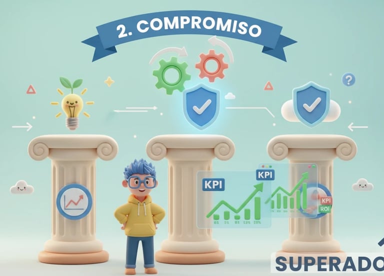 a man standing in front of a podium with a banner that says,'d