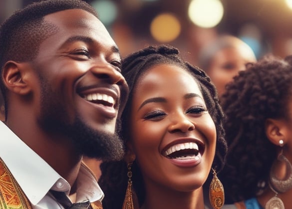 A vibrant gospel concert with singers and dancers on stage