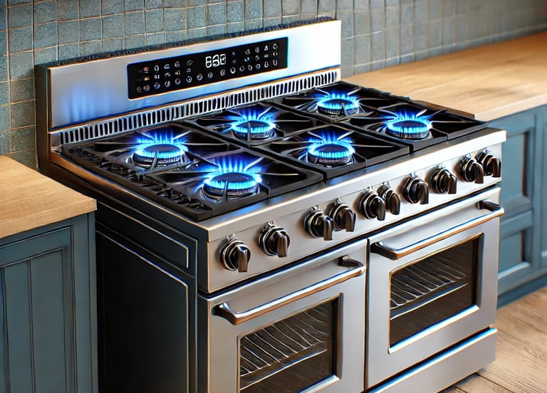 gas oven in a kitchen