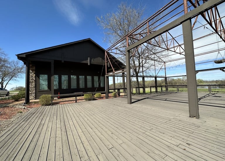 the deck at Bethany Worship Center - perfect for outdoor instruction and play