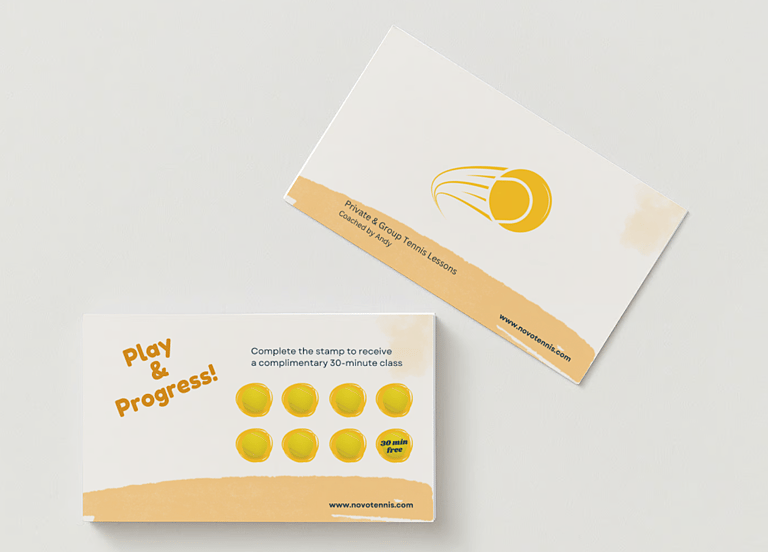 Novo Tennis Play & Progress Card