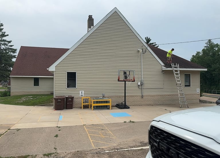 commercial roofing project