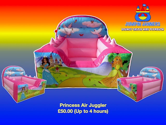 Princess Air Juggler - Jumpin Janners - Bouncy Castle Hire Plymouth