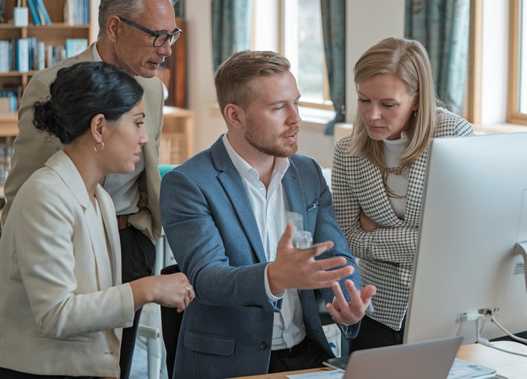 persone che ricevono consulenza informatica