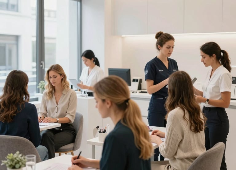 Clean minimalist layout showing benefit icons with numbers on a light background.