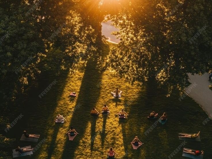 Meditazione e rilassamento all’aperto nella natura, esperienza di benessere e yoga presso Volo Liber