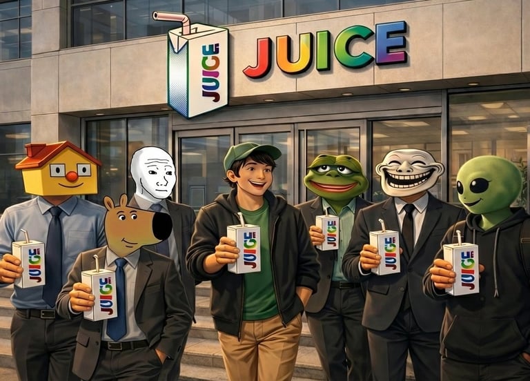 One Community Memecoin, Solana, $JUICE, Flywheel