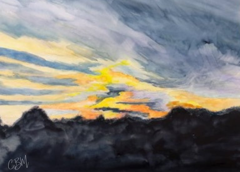 CBM Art_Mayfield Sunset Chalk pastel on paper
