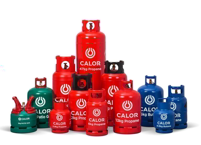 The range of Calor Gas Bottled from Gas Delivered
