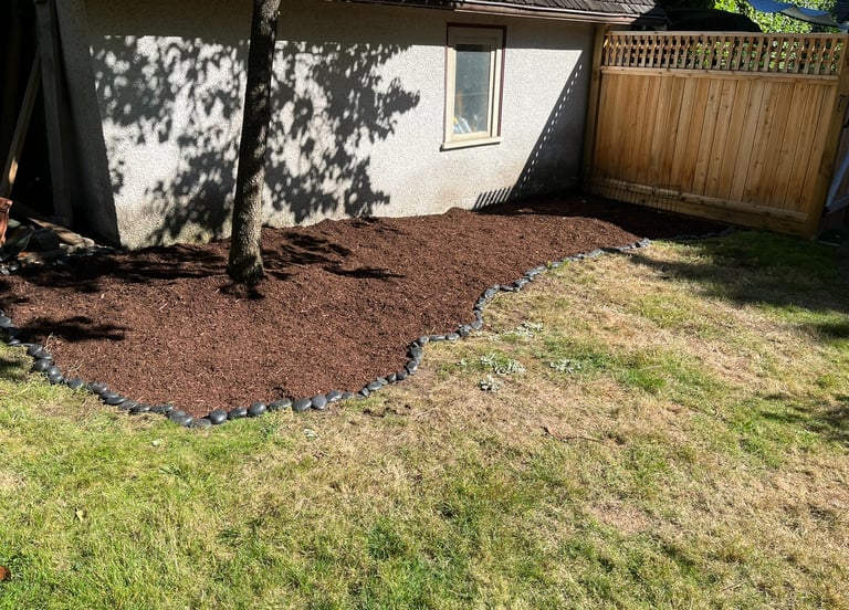 Light brown mulch