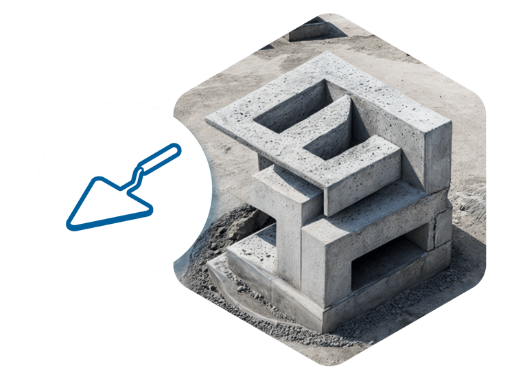 logotipo da linha de Concreto e Cimento