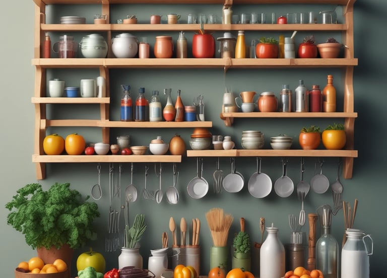 flat lay photography of frying pan beside tomatoes on blue surface