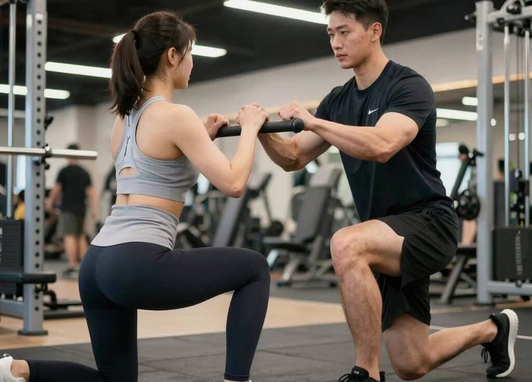 A person checking their workout progress on a sleek fitness app while stretching outdoors.